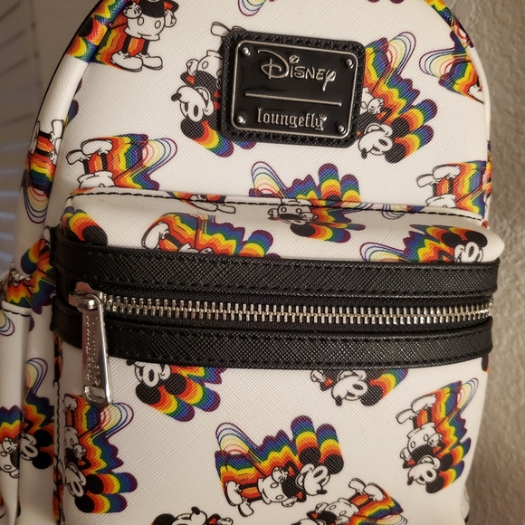 Disney Loungefly Mickey Rainbow collection Bag and wallet - Picture 2 of 5